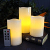 Image of Flameless LED Candles with Remote and Timer Set of 3